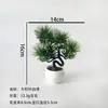 Bonsai de pinheiro de boas-vindas estilo chinês artificial, ornamento de planta verde de mesa para escritório e estudo, planta em vaso decorativa para entrada de sala de estar em casa