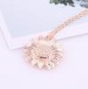 Nuevo collar minimalista de girasol para mujer, bonito colgante de planta de Joker con girasol, fabricantes al por mayor