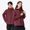 26 Jaqueta Softshell Outono ao Ar Livre Corta-vento Repelente à Água Elástico em Quatro Direções Leve Corta-vento Forrada com Fleece Roupa Externa Quente para Caminhada Montanhismo Top