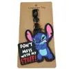 Etiqueta de equipaje de Stitch de orejas grandes y lindo de Star Baby, etiqueta con logo de equipaje de goma suave de PVC, colgante para tablero, colgante de embarque