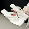 Sandalias de Tira Cuadradas de Moda para Mujer, Estilo Celebridad de Internet Verano 2026, Chanclas de Tacón Fino para Exteriores, Sandalias de Tacón Alto para Chicas Populares