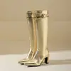 Botas Martin para mujer transfronterizas, tallas 34-46, botas altas de punta para otoño e invierno, suela de goma, antideslizantes, cremallera trasera, botas versátiles para mujer de talla grande
