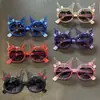 Marco de luz estelar Kuromi Gafas de sol para niños Lazo Lindas Niñas Transfronterizas Súper Lindas Pequeña Princesa Gafas Brillantes