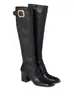 2025 Botas Nuevas de Otoño e Invierno para Mujer Liu Haocon Botas de Caballero de Tacón Alto y Grueso Botas de Punta Cuadrada Botas Elásticas de Tacón Alto
