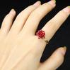 Anillo Rosa de Cinabrio Natural Colgante Pendientes Cinabrio Mineral en Bruto Anillo Tejido Pulsera Rosa Pulsera Regalo