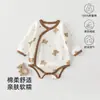 Enterizo para Bebé Recién Nacido para Primavera y Otoño, Conjunto de una Pieza para Bebé de Algodón Puro, Enterizo Triángulo de Manga Larga, Ropa para Bebés de Anyang