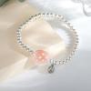 Pulsera de Cuentas de Plata de Ley s925 Raíz de Loto Miss Plata para Mujer Moda Nacional Loto Hecho a Mano DIY Pulsera Moda Estilo Verano