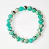 Pulsera de Piedra Ojo de Gato de 8 mm con Diseño Bicolor Graduado Transparente Hielo, Pulsera de Piedra Shoushan con Cuentas de Vidrio, Joyería Suave que se Envuelve Alrededor del Dedo