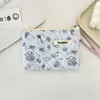 5425 bolsa de almacenamiento portátil de algodón acolchado floral acolchado, monedero suave, boca, sobre rojo, almacenamiento de cosméticos y artículos diversos