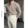 Camisa Seersucker Casual y de Moda 2024, Botones Retro de Moda, Cuello Ancho, Forro, Versátil y Elegante para el Uso Diario para Hombres