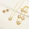 Pulsera Popular Transfronteriza de Flor de Cinco Hojas Doble Cara de Acero de Titanio para Mujer, Joyería Versátil de Moda, Elegante, de Gama Alta y Lujo Ligero