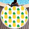 Toalha de praia redonda com estampa de fruta abacaxi, direto da fábrica, xale de microfibra, toalha de praia série ins para figura