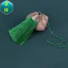 Hermoso pequeño pez boca borla borla hilo de poliéster tapa plana vertical borla pequeña bolsa colgante pequeño regalo