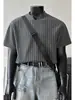 Camiseta de Manga Corta con Cuello en V y Estampado de Espiga para Hombre, Marca de Verano de Moda, Camiseta de Manga Media Resistente de Alta Calidad, Top Holgado, Nuevo Estilo