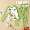 Conjunto de Roupa Íntima Térmica Feminina com Fleece, Roupa de Baixo Espessa de Inverno para Crianças (Blusa e Calça), Roupa de Baixo Térmica Inteira com Fleece, Pijama para Bebê Menina