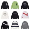 25 Nuevo Suéter de Punto con Cuello Redondo y Logo de Letra de Marca de Moda Otoño/Invierno Unisex Holgado Casual