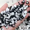 H219 Uñas de Celebridad de Internet Dibujos Animados Joyería Dulce Fresco Blanco y Negro KT Lindo Simple Tridimensional Gato Clásico Accesorios de Resina