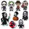 Adesivos refletivos de bruxa de abóbora de Halloween mais vendidos transfronteiriços, ímãs de geladeira de porta de garagem de morcego de Halloween