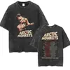 Europeu Transfronteiriço CódigoRetro Rock Arctic Monkeys Álbum de Música Gráfico T-
