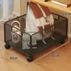 Prateleira de Armazenamento de Bolsa sob a Mesa Estante Cesta de Armazenamento de Livros Artefato de Armazenamento com Rodas Removível Carrinho de Escritório