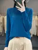 Tejido cuello redondo agujereado Diamante simple color liso Andy terciopelo adelgazante para ir al trabajo primavera nuevo mujer coreano jersey