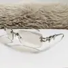 Óculos de Sol Sem Aro Estrela Co-Branded Jenny Estilo Coreano Moda Y2K Estilo Sexy Óculos de Sol Personalizados com Laço