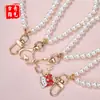 Hebilla de Llavero de Perla Accesorios de Cadena de Perla para Bolsos Estuche de Teléfono DIY Colgante de Llavero Joyería Al por Mayor