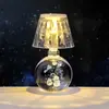 Bola de Cristal Tallada en 3D Transfronteriza Luz Nocturna Luminosa Lámpara de Mesa de Escritorio para Dormitorio Adornos Decorativos de Ambiente Regalo de Cumpleaños
