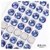 Yiwu Mayoreo Hebilla Plana Redonda Superior Accesorios de Costura Decoración de Bodas Accesorios Hechos a Mano Diamante de Cristal Cosido a Mano Fondo Plano Doble Agujero
