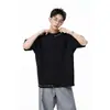 Camiseta Feminina Nans 300g Algodão de Fibra Longa de Xinjiang Design de Borla Costurado à Mão Silhueta Decote Redondo Estreito Manga Curta Ns9A11
