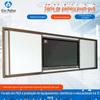 Quadro Negro Lousa Branca Dupla Face Push-Pull Ensino em Sala de Aula Projeção Multimídia Liga de Alumínio Combinada Quadro Branco Móvel Esquerda-Direita