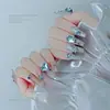 Accesorios de joyería: Rhinestones Gruesos Cuadrados con Forma de Corazón Irregular, Cristal Azul Lago Brillante con Forma de Hacha y Punta Inferior, Estrella de Diamante Elfo Azul