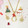 Venta directa del fabricante: Caja de regalo de Navidad de 18 quilates con microincrustaciones de cobre, accesorios de colgante con goteo de aceite, accesorios para pulsera y collar, accesorios para DIY
