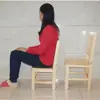 Taburete Pequeño, Taburete Bajo de Madera Maciza con Respaldo, Silla Infantil, Banco Pequeño, Taburete de Madera, Taburete de Jardín de Infancia, Taburete para Lavar Pies, Uso Doméstico para Adultos