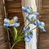 Nova Flor Artificial Tulipa Aberta de Cinco Cabeças Impressa em 3D Decoração de Casa Ornamento para Sala de Estar Arranjo Floral de Casamento