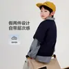 Outono de 2026 Novo Moletom Casual Solto Moda Infantil Gola Padre Patchwork Falso Duas Peças Camisa Polo Masculina