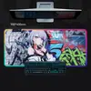 Fábrica Fonte Colorido RGB Graffiti Parede Fundo Menina-Temático Luminoso Mouse Pad Grande Teclado Pad Antiderrapante Mesa Mat