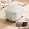 Banqueta para Cambiar Zapatos para Entrada de Casa, Acolchada Suave, Creativa y Moderna, Económica, Popular Taburete de Mesita de Noche, Taburete Pequeño de Madera Maciza con Almacenamiento para Recibidor