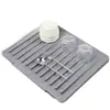 Alfombrilla de Drenaje de Silicona con Pendiente para Encimera, Alfombrilla Aislante de Calor para Encimera, Alfombrilla Antiescaldaduras para Ollas, Alfombrilla de Drenaje para Fregadero de Cocina Resistente a Altas Temperaturas