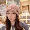 Chapéu de Lã Slouchy Tricotado Novo Outono e Inverno Estilo Coreano Retrô Feminino Chapéu Quente Espesso para Frio Estilo Japonês Tendência Atacado