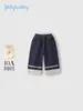 Novos Jeans para Meninas para o Outono, Calças Infantis com Forro de Lã, Roupa Grossa de Inverno, Calças de Corte Reto para Meninas Jovens