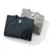 Ropa Vintage 25 Otoño Nuevo Estilo Japonés Exterior Bloque de Color Diseño de Bolsillo Texturizado Holgado Cuello Redondo Sudadera Pulóver