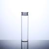 Venta al por mayor, botella con tapa de rosca de aluminio de 30 mm, transparente, para cápsulas de Cordyceps en polvo, de borosilicato alto.