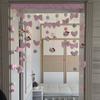 Cortina de Puerta de Dibujos Animados Linda Femenina Corazón Separador Decoraciones Sala de Estar Hogar Dormitorio Cortina Colgante Habitación Estilo Ins Sin Perforaciones
