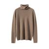 Suéter de cachemira para mujer 100% cachemira pura otoño e invierno Nuevo suéter de punto con cuello alto y rizado