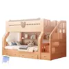 Litera multifuncional de madera maciza para niños, literas alta y baja, cama para padres e hijos, cama de dos niveles de madera para adultos