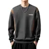 Moletom de Cor Contrastante Splicing Retro Americano de Alta Qualidade para Homens no Outono Novo 380g Pesado Solto Tendência Marca Casual Jaqueta para Homens