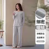 Pijama Feminino de Flanela Espesso Quente com Manga Longa para Inverno Outono e Inverno Tamanho Plus Size Casual Estilo Primavera e Outono Lã Fina Pode Ser Usado Fora de Casa Roupas de Casa