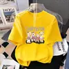 Camiseta de Moda Estilo Princesa de Dibujos Animados Coreanos Dulces de Manga Corta para Verano para Niñas y Niños Pequeños