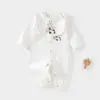 Ropa para Bebés Recién Nacidos, Monos de Algodón Puro sin Huesos para Primavera y Otoño, Lindos Conjuntos Estampados para Salir, Ropa para Bebés y Niños de Anyang